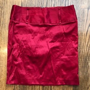 (4 for 20)Red silky Satin mini skirt